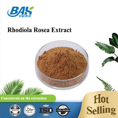 유기 Mens 건강 보충교재 Rosavin 1%-10% Rhodiola Rosea L 추출물 적갈색 분말