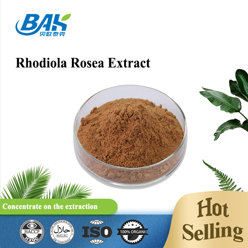 유기 Mens 건강 보충교재 Rosavin 1%-10% Rhodiola Rosea L 추출물 적갈색 분말